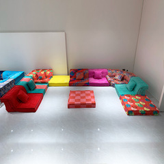 設計師家具彩色沙發組合別墅客廳法國羅奇堡楊坤家同款麻將民宿