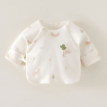 婴儿衣服薄棉上衣秋冬新生儿夹棉半背和尚服冬季宝宝棉衣新生衣服