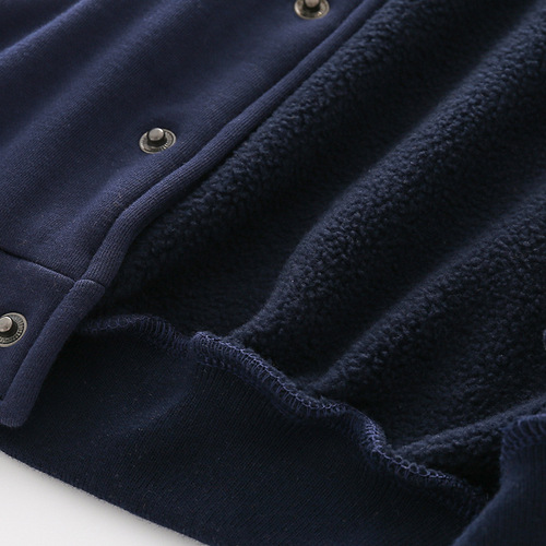 New cotton children's jacket, autumn children's clothing, boys' round neck splicing long-sleeved baseball uniform jacket for small and medium-sized children