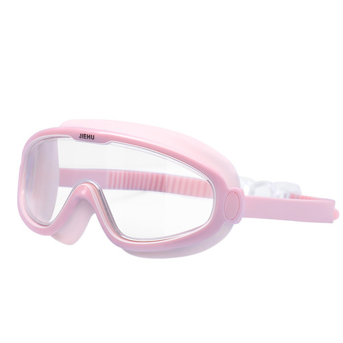 Children's swimming goggles for boys and girls, boys' waterproof and anti-fog high-definition large-frame diving goggles, professional mirror cap equipment