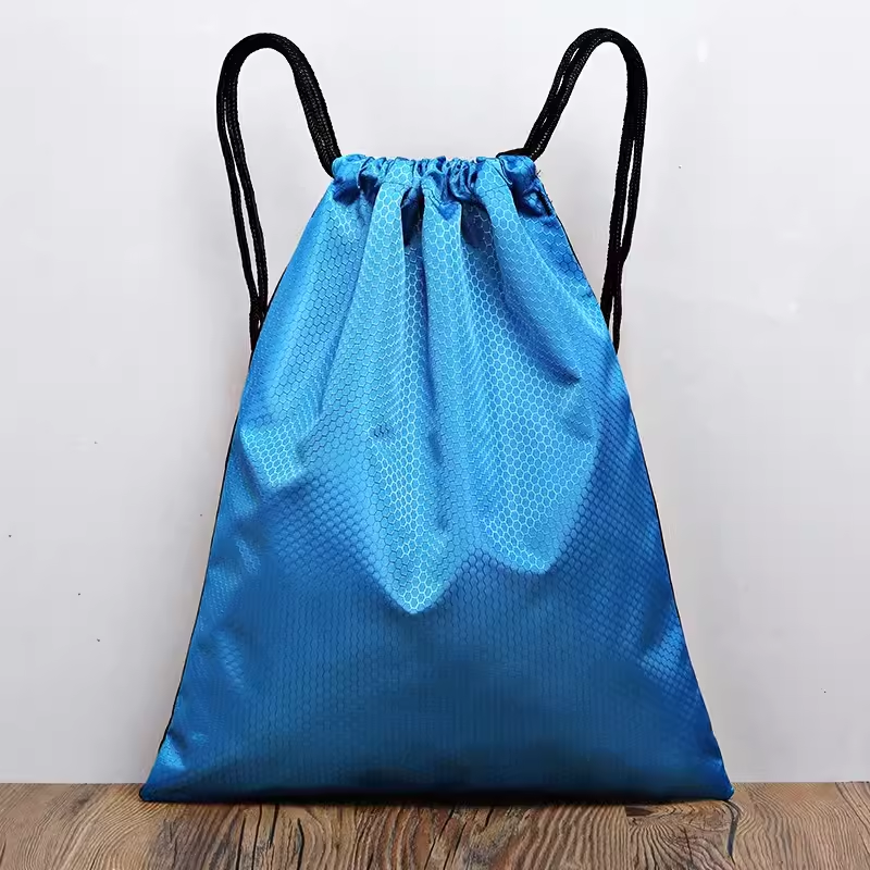 Custom Logo Drawstring Backpack Foldable Outdoor Fitness Backpack Unisex Sports Simple Lightweight Backpack
