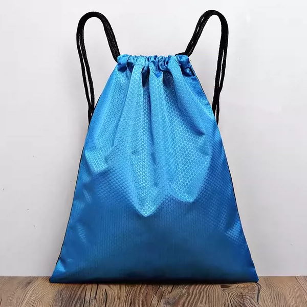 Custom Logo Drawstring Backpack Foldable Outdoor Fitness Backpack Unisex Sports Simple Lightweight Backpack