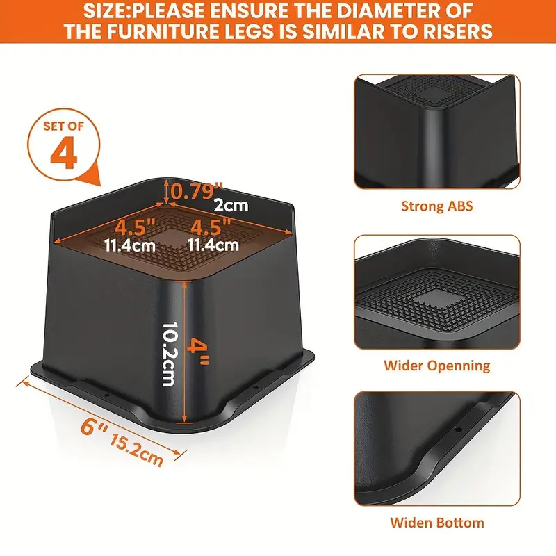 [Nuevos productos transfronterizos] Aumento de tubo de elevación de cama de gran tamaño 4 pulgadas 6 pulgadas muebles cama cama cama cama sofá en forma de L elevador