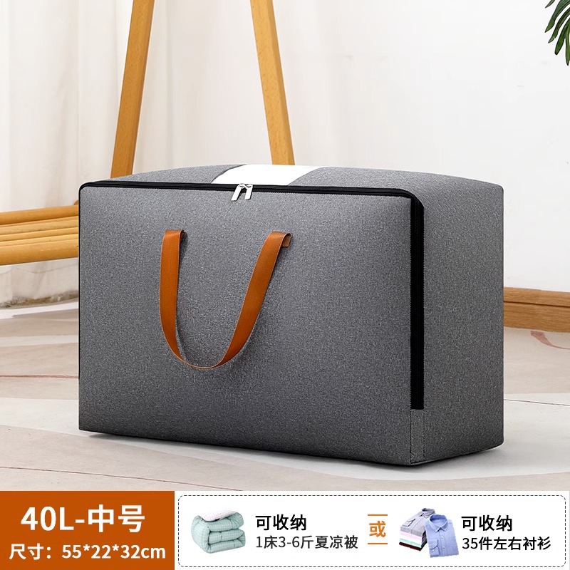 Bolsa de edredón de algodón bolsa de almacenamiento de dormitorio de viaje catiónico bolsa de embalaje de ropa de edredón de gran capacidad bolsa de almacenamiento de organización en movimiento