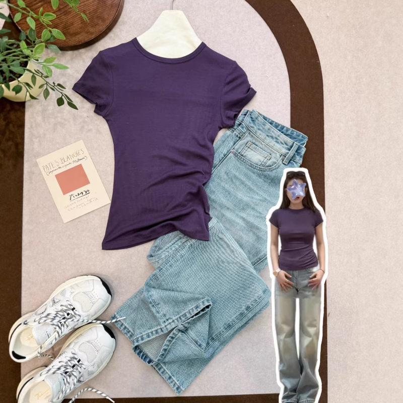 In Stock/Homegirl So*E Classic Style New Colorway Regular Shoulder Slim Fit Round Neck Sports Casual Short Sleeve In Stock/Homegirl So*E Classic Style New Colorway Regular Shoulder Slim Fit Round Neck Sports Casual Short Sleeve