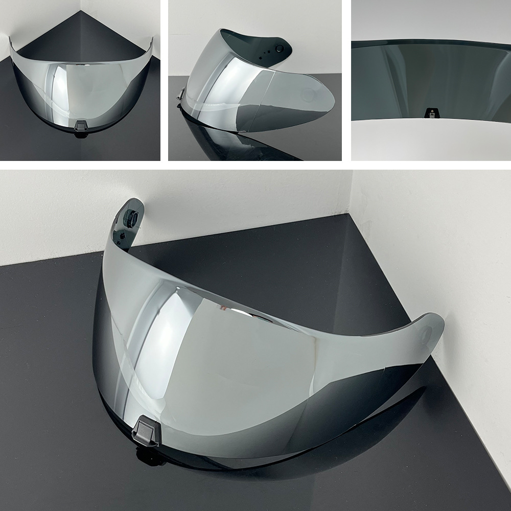 R420 Scorpion Helmet Lens R420 Full-Face Helmet Lens Electroplated Sun Protection Day and Night Universal Helmet Accessories Lock Buckle