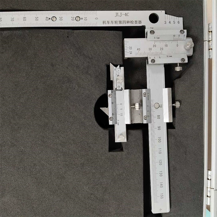 Четвертый тип инспектора колеса железнодорожного подвижного состава LLJ-4C инструмент для измерения колеи