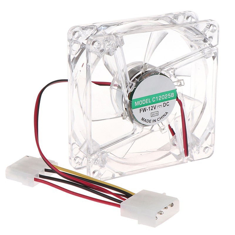 Cross-border 8025 8CM LED Light Colorful For Desktop Computer Case, Transparent Case Fan_voghion.com