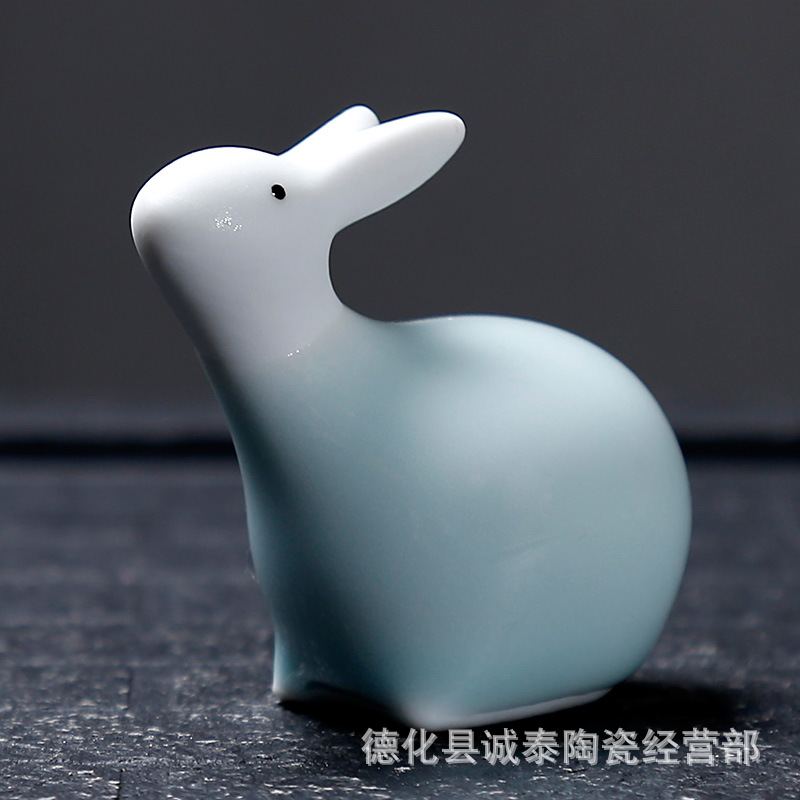 12生肖の陶磁器の置物のミニのかわいい開片は12年の相の動物の小さいお茶を養うことができます。