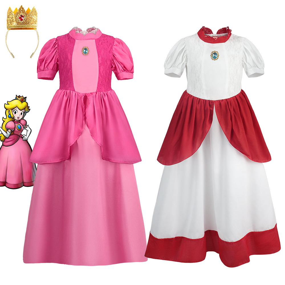 Princess bi Ji cos dress Princess bi Ji dress lace stitching fluffy long cosplay costume
