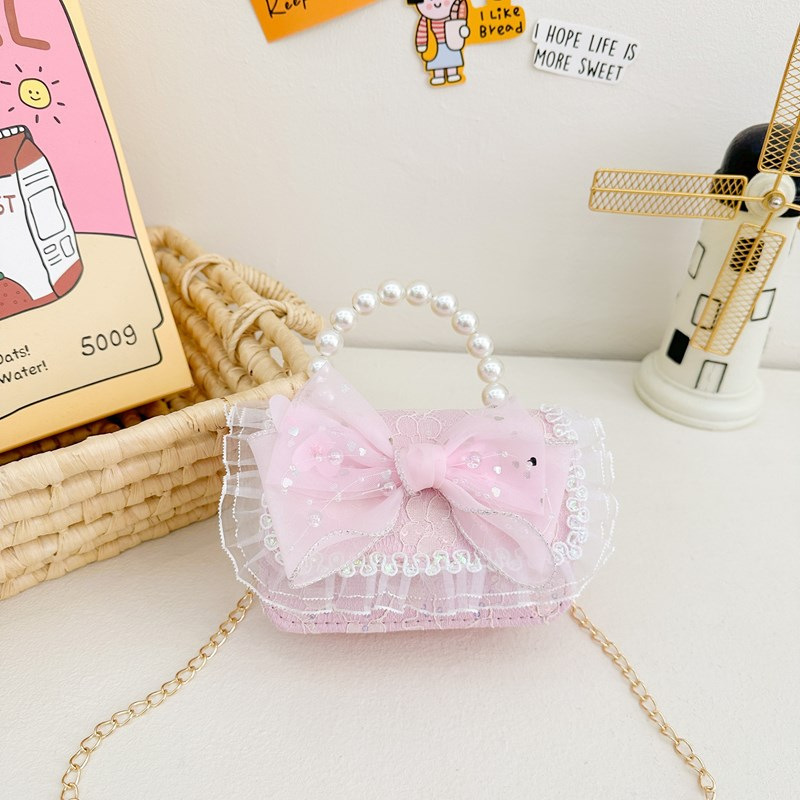 Nuevo bolso de hombro para niños de dibujos animados pequeño arco lindo viento princesa niña bolsa de hombro bolsa de mano