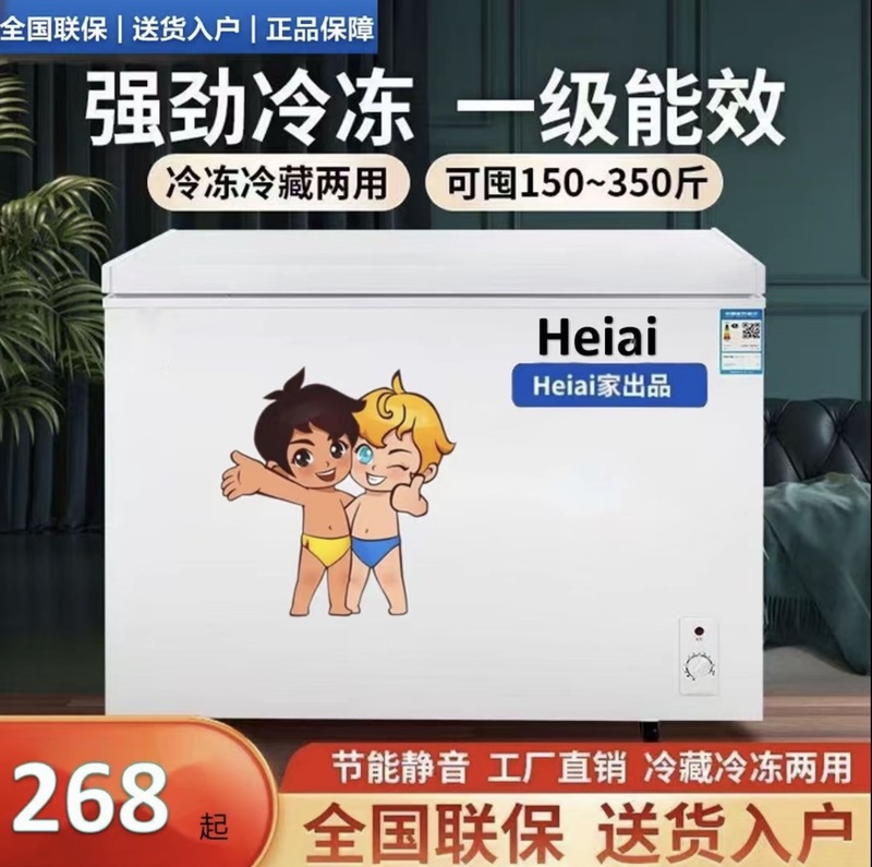 [国补33%]heiai冷柜小型家用冷藏无霜卧式单温冰柜双温迷你ai|undefined
