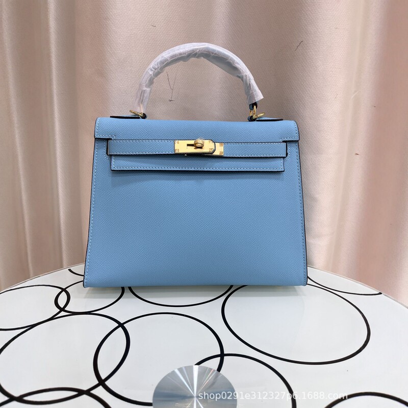 2025 New Model Togo Cowhide Kelly Bag for Women, Handbag, Shoulder Bag, Crossbody Bag with Lock, Genuine Leather Bag, Gift Handbag