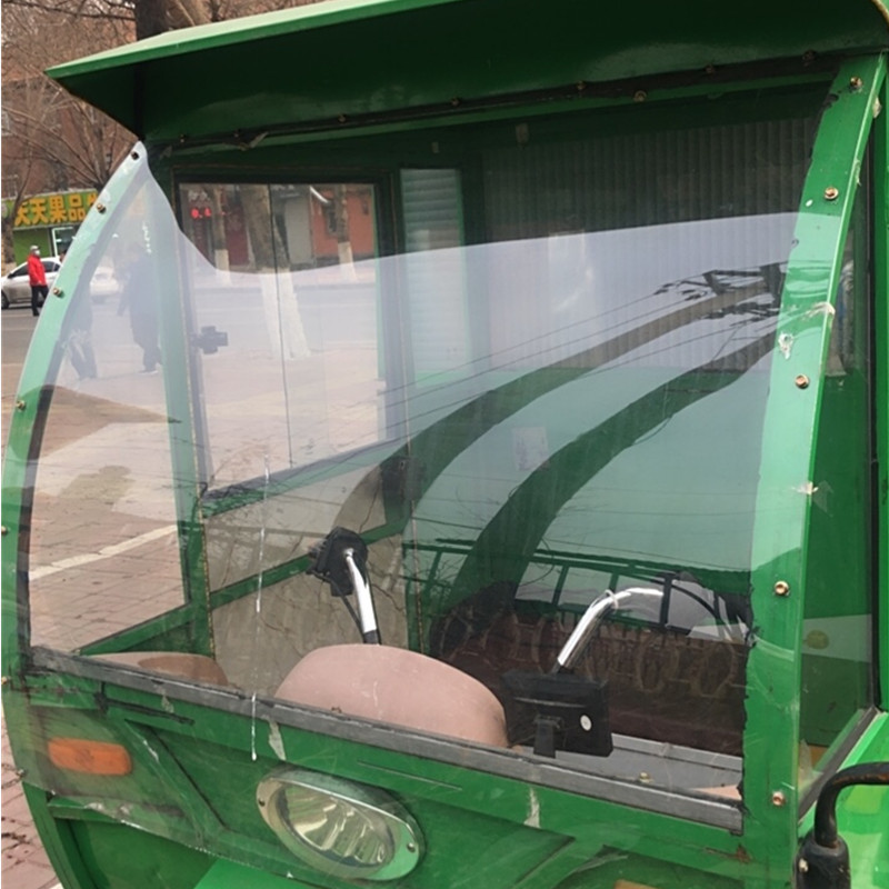 Electric tricycle windshield motorcycle canopy front windshield high-definition windshield thickened and modified