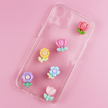 树脂配件可爱向日葵郁金香 diy奶油手机壳手工发夹头绳饰品材料包