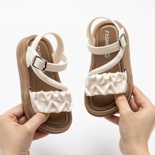 New foreign trade cross-border e-commerce hot-selling fashion Joker academic style small and medium-sized children's thick-soled sandals 223 3