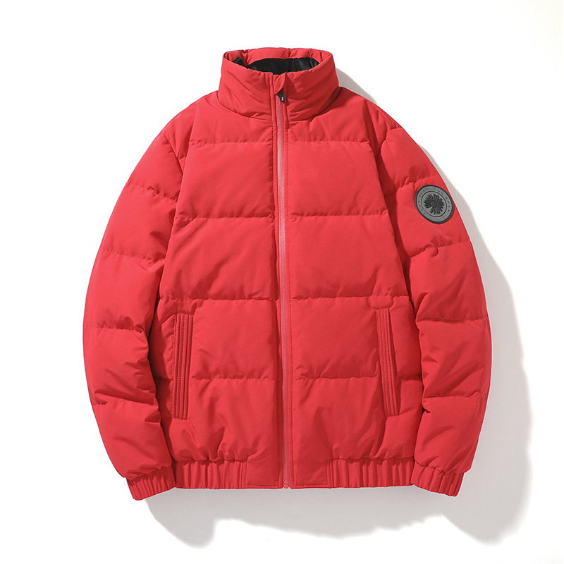 Chaqueta de collar vertical de invierno para hombres coreanos corto de tamaño grande joven L ~ 8XL chaqueta de abrigo de abrigo cálido y casual