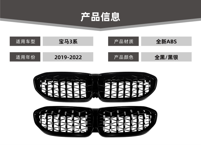 Suitable for Bmw 3 Series Bmw G20 G21 G28 Early Models 19-22, Starry Streamer Grille Modification