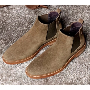 Autumn and winter suede leather high-top leather shoes sleeve short boots comfortable casual suede men's boots denim boots tide