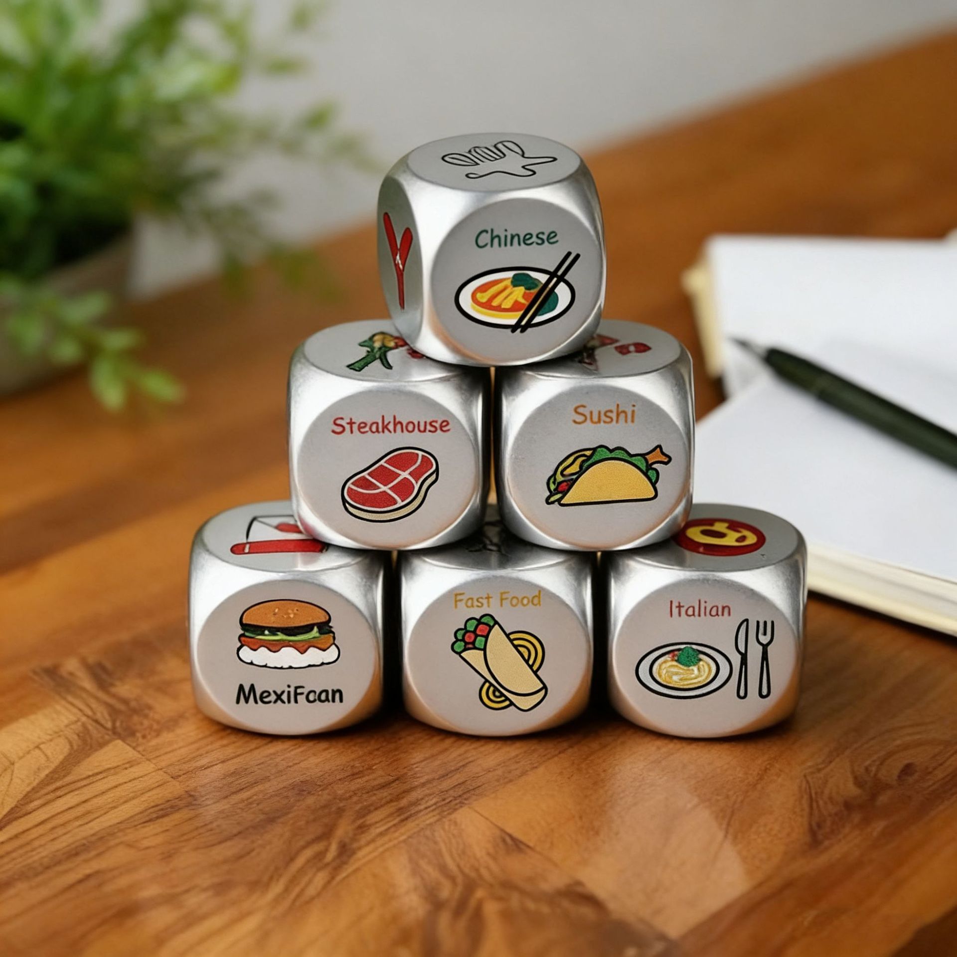 2026 Cross-border Best-selling Food-themed Decision-making Dice,...