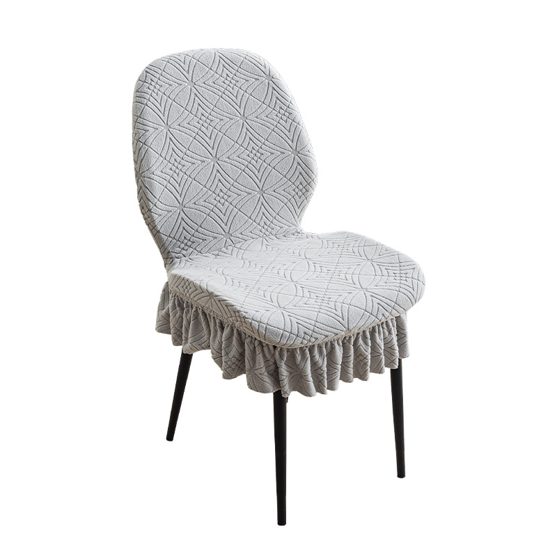 Cubierta de la silla universal de cáscara simple cubierta de la silla del hogar cubierta de la silla del respaldo palillos integrados cubierta elástica engrosada cubierta de la silla de comedor