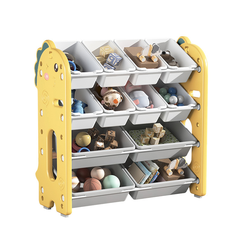 Caja de almacenamiento de estante de almacenamiento de juguetes para niños multi-capa gran almacenamiento doméstico gran capacidad artefacto bebé organizador gabinete