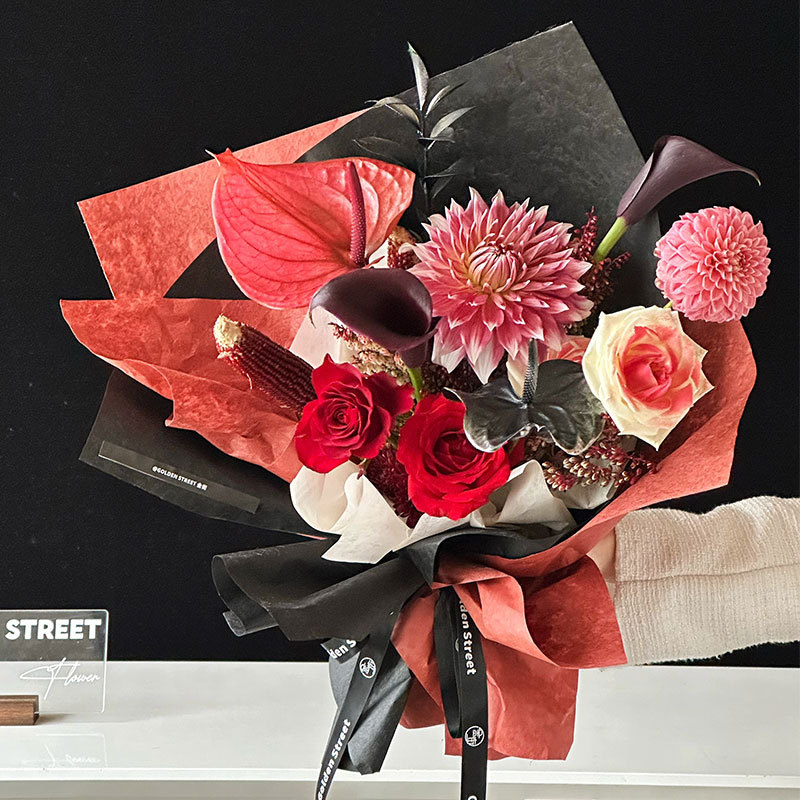 Huaxi hierba teñida nuevo papel de arte esmerilado kraft impermeable papel especial flor ramo de flores papel de embalaje manual