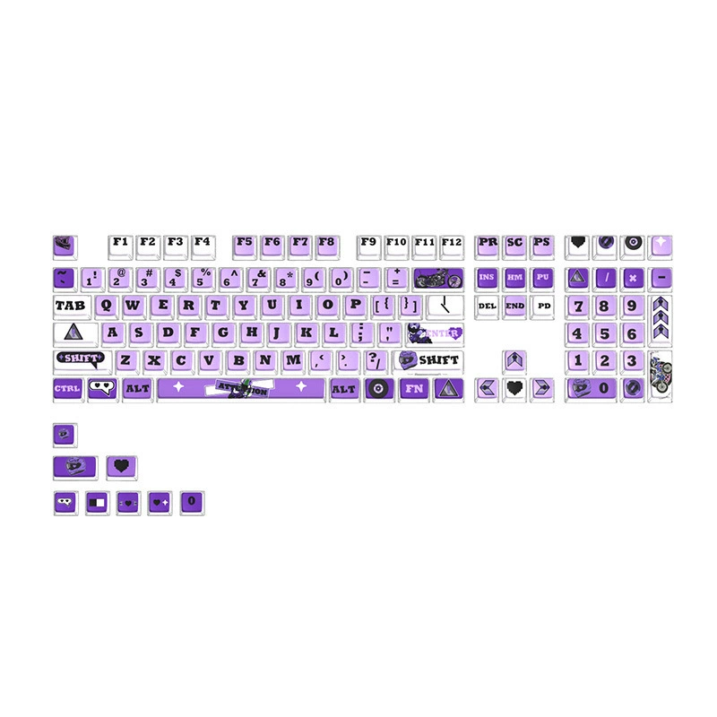 PBT четырёхсторонние светопропускающие нагревающиеся механические колпачки клавиш, двойная оболочка, молочно-прозрачный PC, ASA, высоко кастомизированный маленький набор
