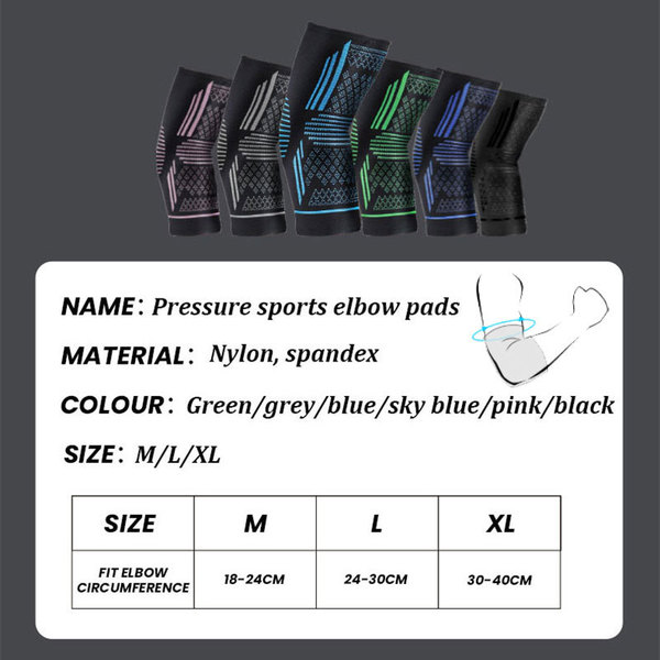 Sports elastic knitted breathable nylon basketball elbow pads for…