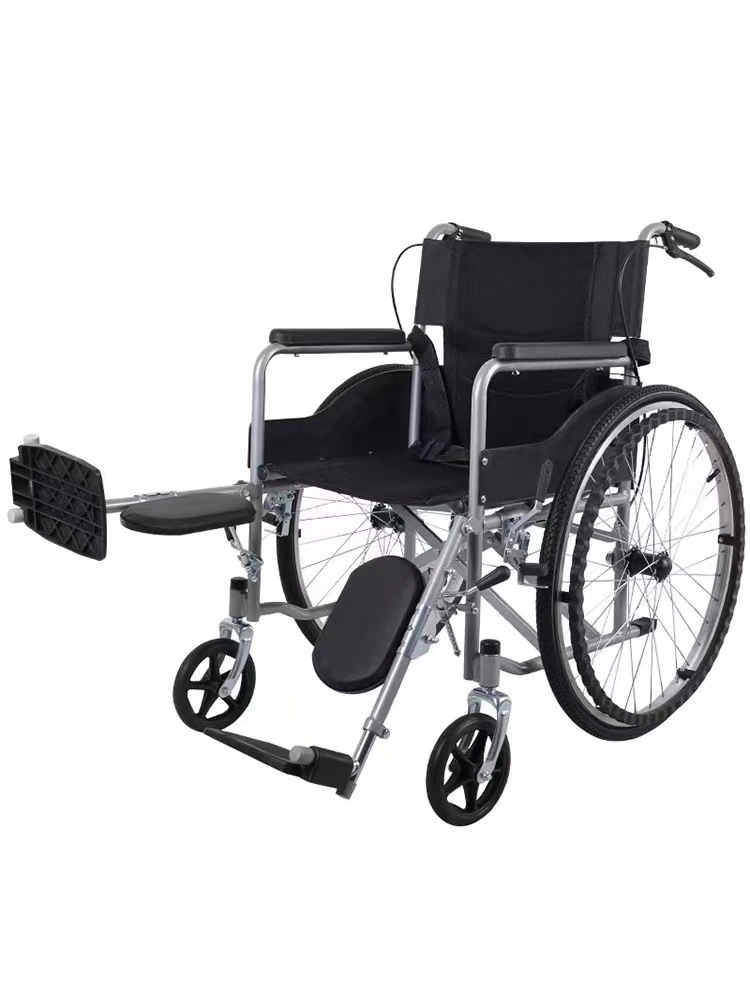 강웨이치 연좌 강관 플라스틱 분사 휠체어(다리 올리기 가능) - 1세트