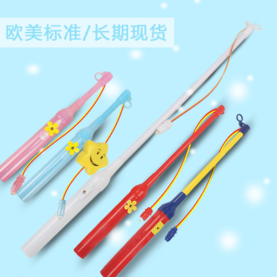 Plastic hand stick LED Electronics Colorful music Warm White children DIY Handmade flowers Light fittings portable lantern Handle