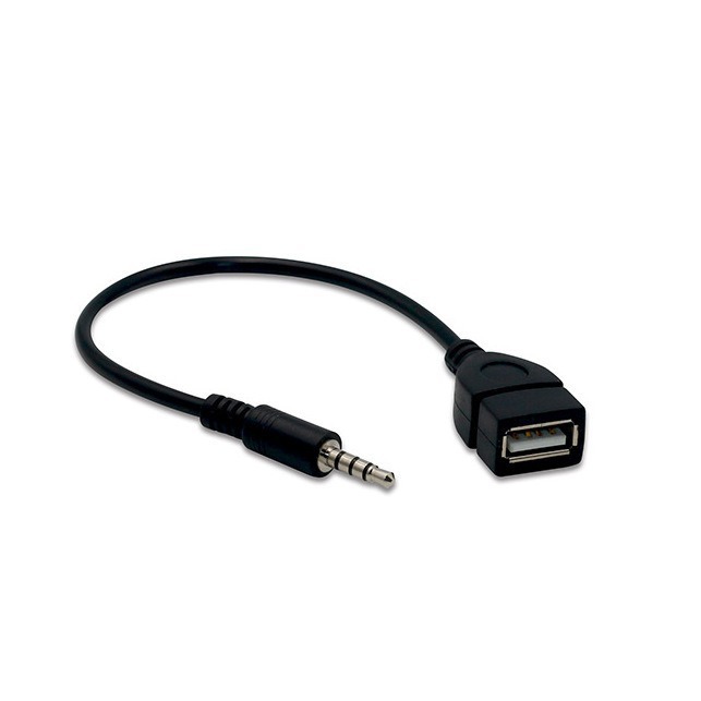 Car AUX audio cable 3.5mm to USB card reader mobile phone U disk car OTG audio cable car conversion cable 5