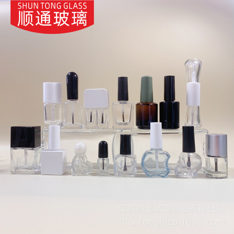 3ML5ML10ML玻璃指甲油空瓶美甲配毛刷瓶甲油瓶分装小瓶子厂家批发