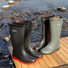 Men's High-Cut Slip-Resistant Fishing Waterproof Snow-Insulated Kitchen Work Long-Cuffed Rubber Boots Rain Boots Boot Covers