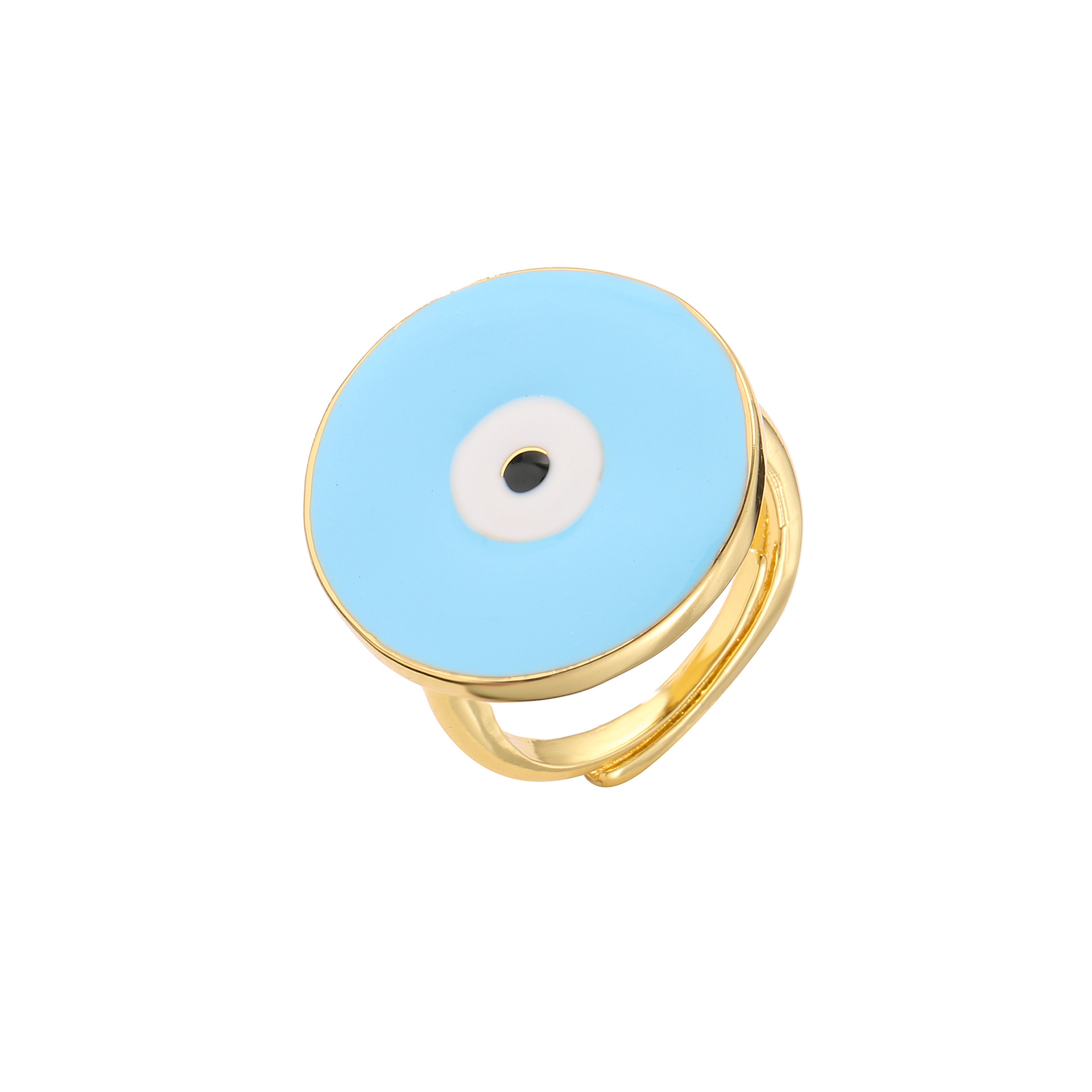 Fashion Geometric Devilu0027S Eye Open Ring Copper Rings