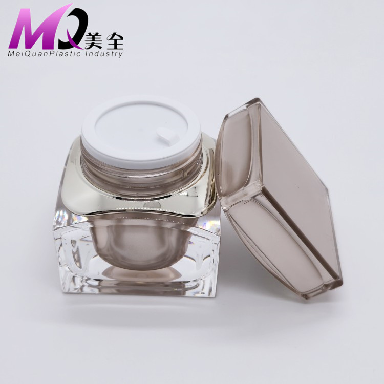 浙江厂家亚克力面霜瓶50克膏霜罐50ml四方瓶化妆品包装瓶精华霜瓶