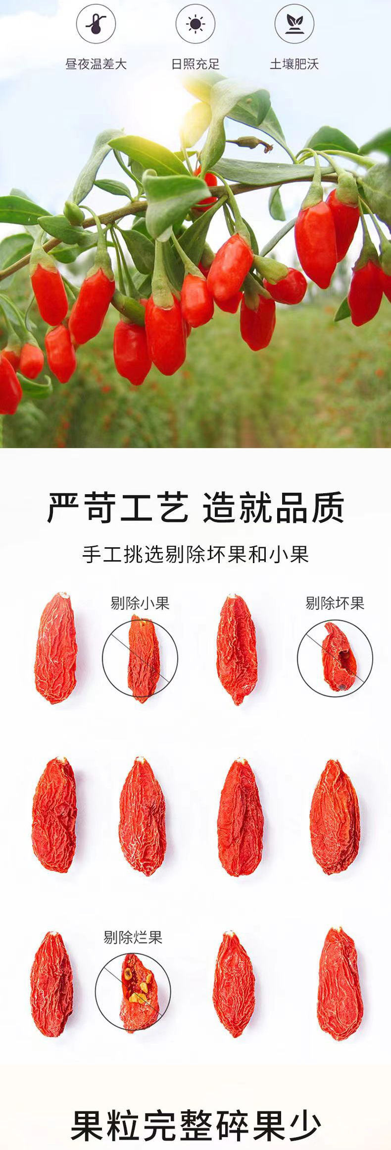 Dried Goji Berries Gou Qi Zi 500g Loose Red Wolfberry for Tea Soup and Daily Wellness key features
