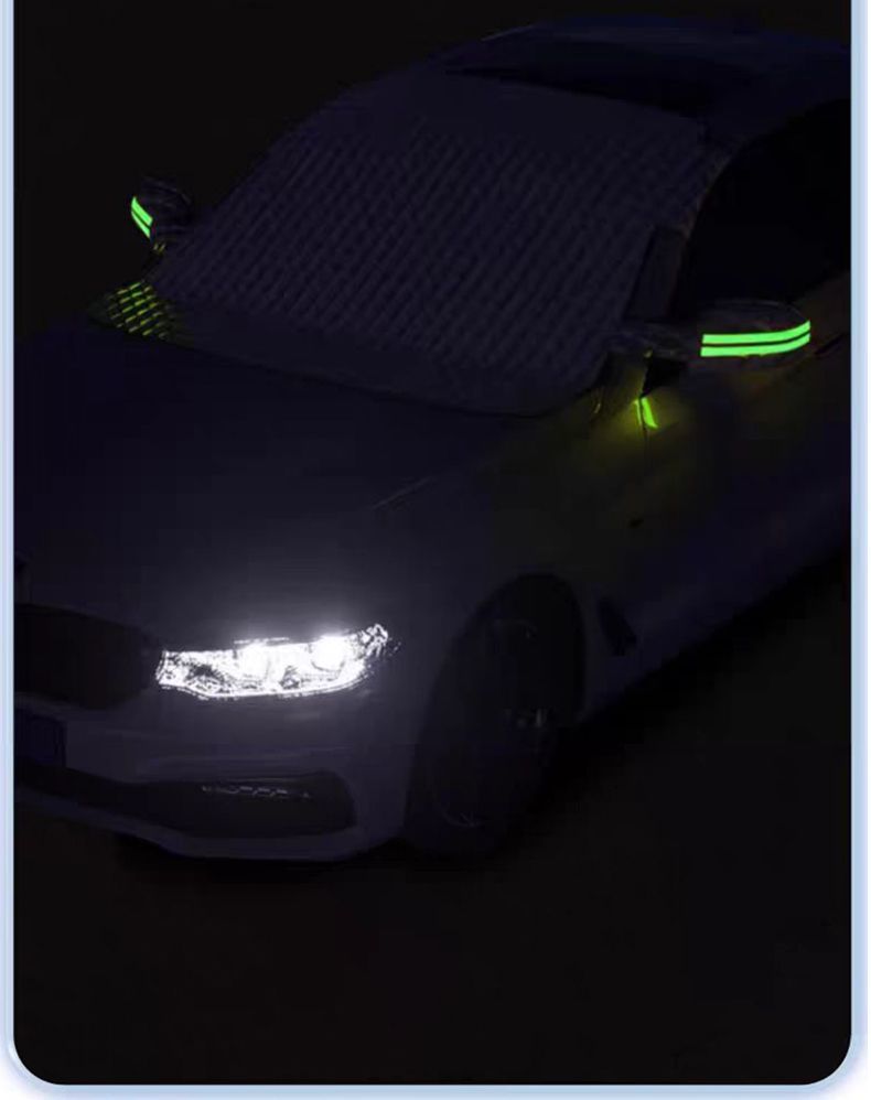 Youchejun Car Snow Cover Half-Cover Windshield Anti-Snow Anti-Freeze Sun Protection Heat Insulation Sunshade Universal Thickened Car Cover