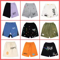 Correct Version G.D Distressed Hand-Painted Splatter Paint Spliced Drawstring High Street Casual Five-Inch Shorts for Men and Women Wholesale Export