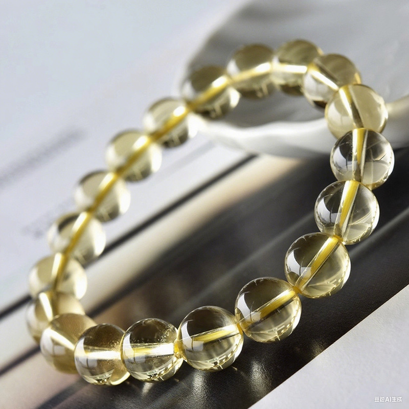 7A Grade Pure Natural Lemon Citrine Loose Beads Men's and Women's Bracelets DIY Handmade Beaded Semi-Finished Crystal