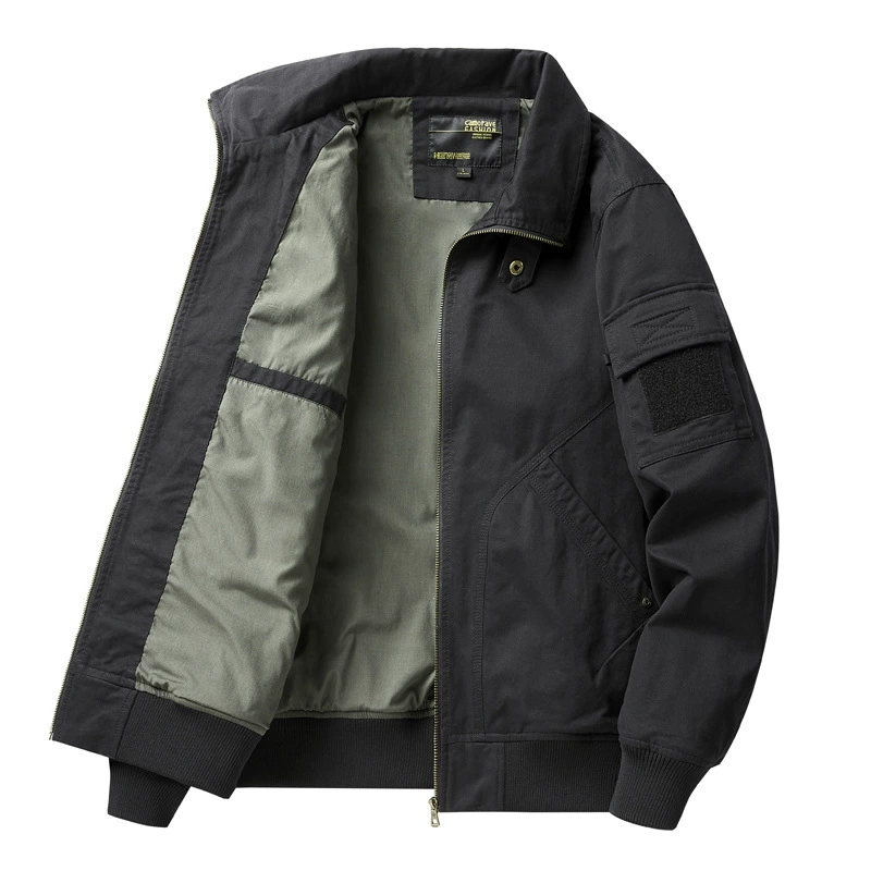 oversize японский стиль мужской хлопковый куртка, осенняя повседневная бомбер, верблюжий/зелёный/чёрный