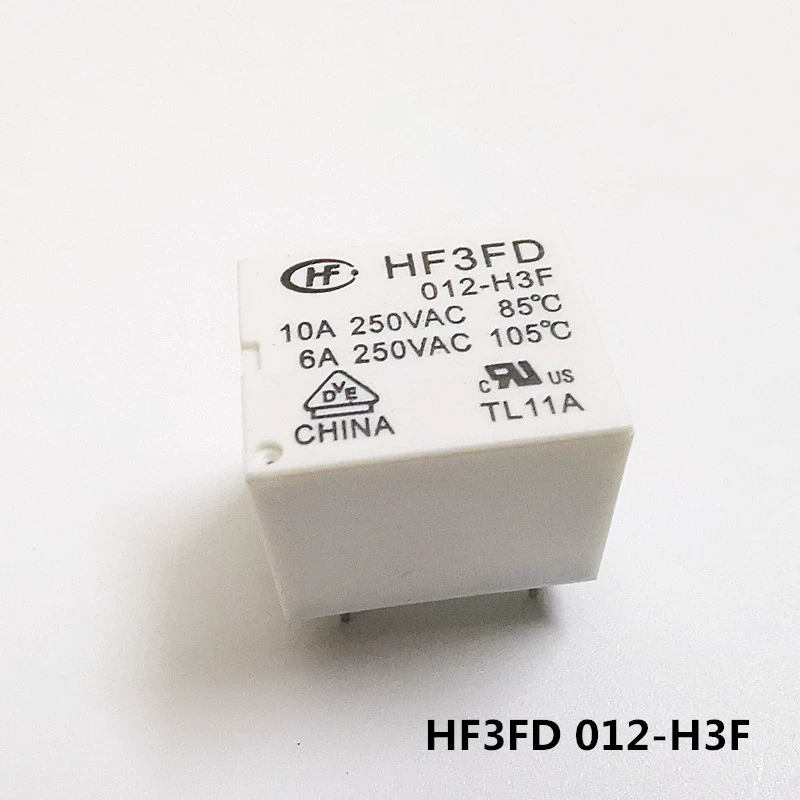Запечатанное реле многохарактеристичное Hongfa HF3FD 012H3F 4 контакта 10A 12V