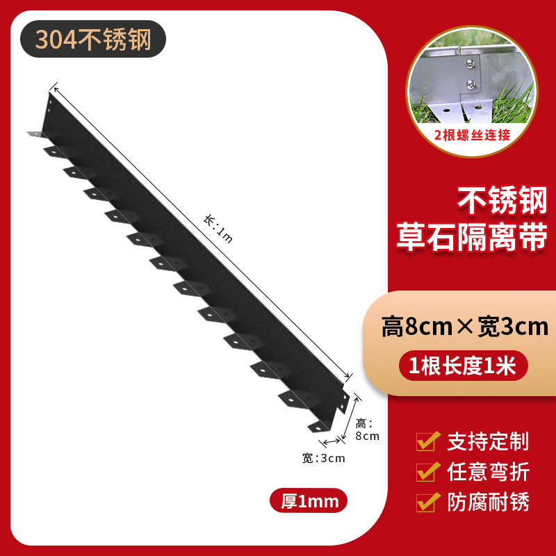 Negro grueso 1.0 largo 1 metro (304) con tornillos