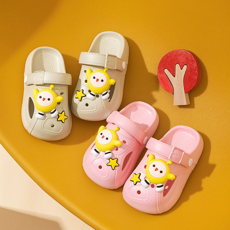 Детские тапочки из ЭВА без запаха, летние нескользящие сабо на мягкой подошве с героями мультфильмов, уличная пляжная обувь для мужчин и женщин, детская семейная обувь