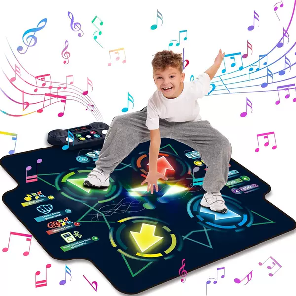 Amazon Hot Sale Electronic Dance Blanket Dance Mat Music Blanket With Bluetooth Light Boys Girls Gift