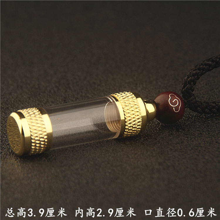 Al por mayor tubo hueco de amulet se puede abrir botella de píldora de alivio de corazón colgante botella de tesoro collar botella de camuza para hombres y mujeres