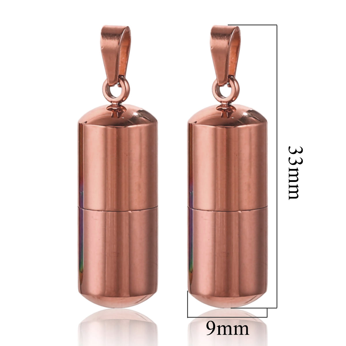 Europa y los Estados Unidos torcen las píldoras de acero de titanio perfumes colgante cápsula de acero inoxidable artículos de carta de amor llaveras de cenizas joyerías DIY