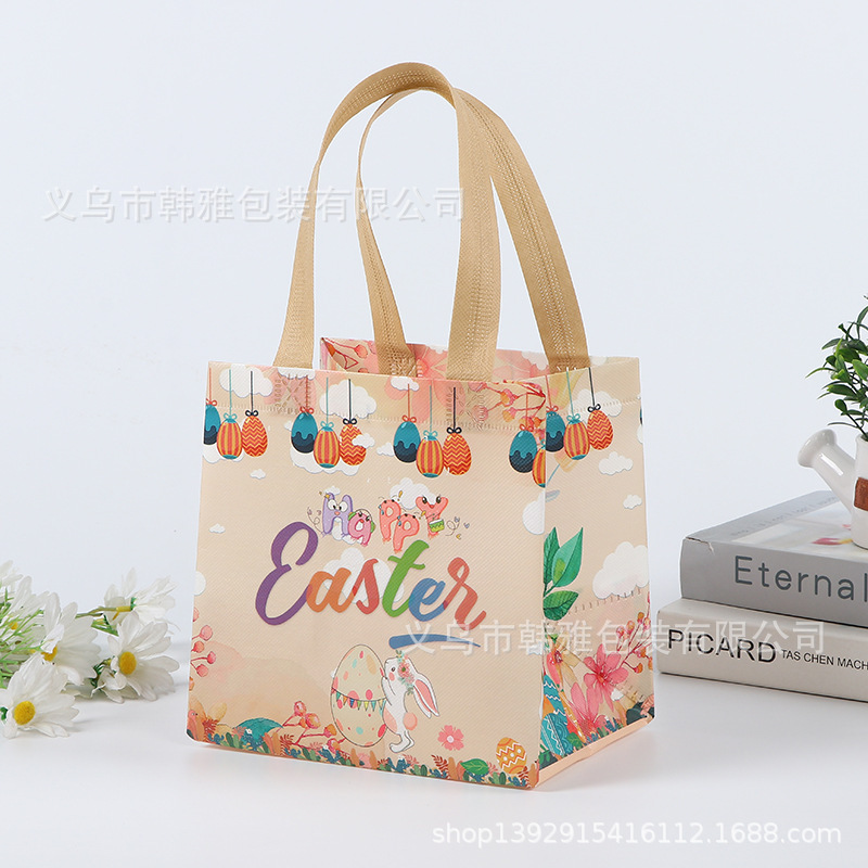 Transfronterizo en stock Bolsa de regalo de Pascua Bolso de dibujos animados no tejido Bolso de decoración de fiesta tridimensional grande traje