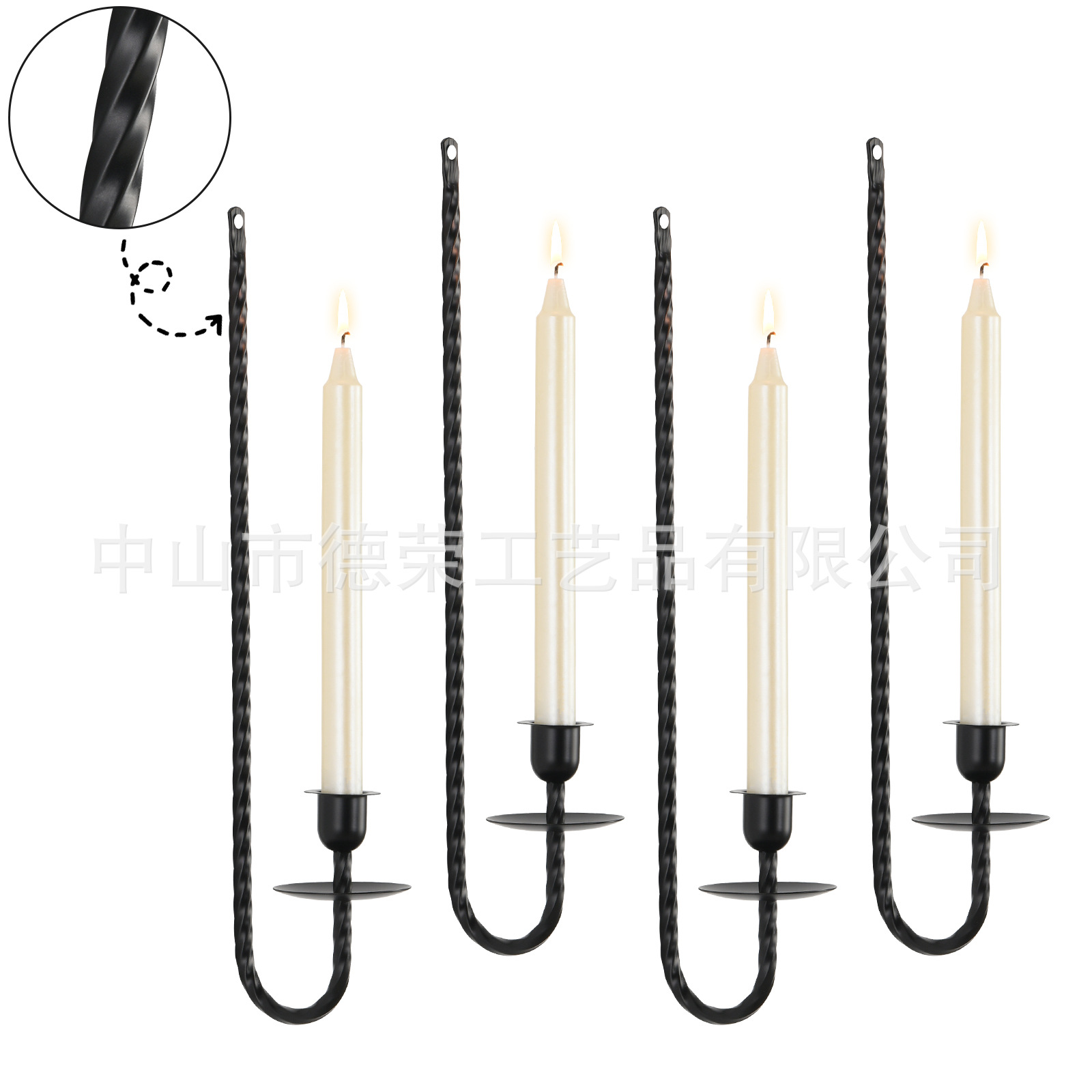 Amazon simple candelabros de hierro forjado colgados en la pared de alto nivel de hierro forjado colgado en la pared en forma de botón L decoración de la atmósfera de candelabros