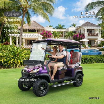 Foreign Trade Golf Carts, Hotel and Guesthouse Tourist Reception Vehicles, Tourist Attraction Sightseeing Vehicles, 4-Seater Electric Golf Carts (Elektrikli qolf avtomobilləri) - 4-seats